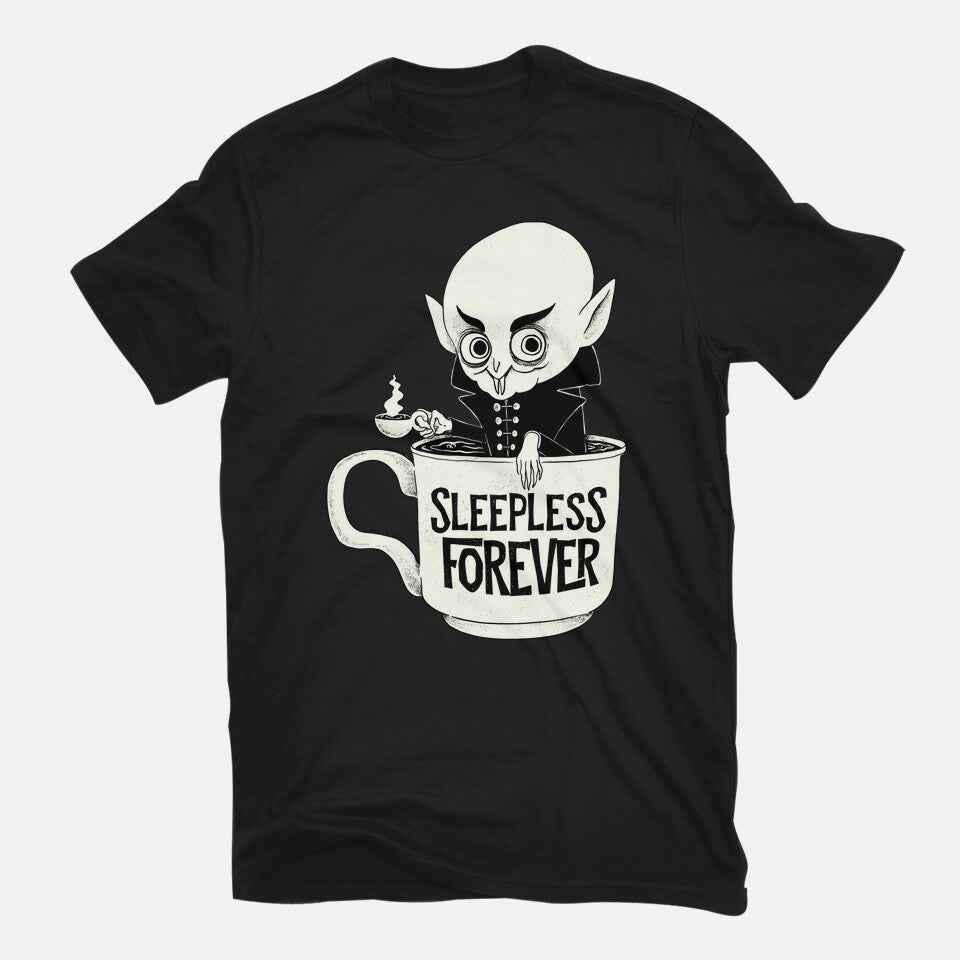 Nosferatu And Coffee – Halloween Graphic T-Shirt