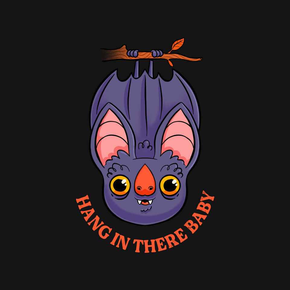 Hang In There Baby Bat – Halloween Graphic T-Shirt
