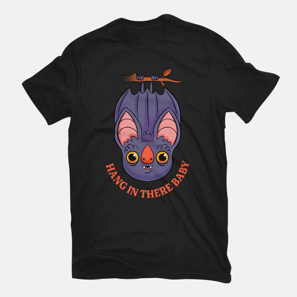 Hang In There Baby Bat – Halloween Graphic T-Shirt