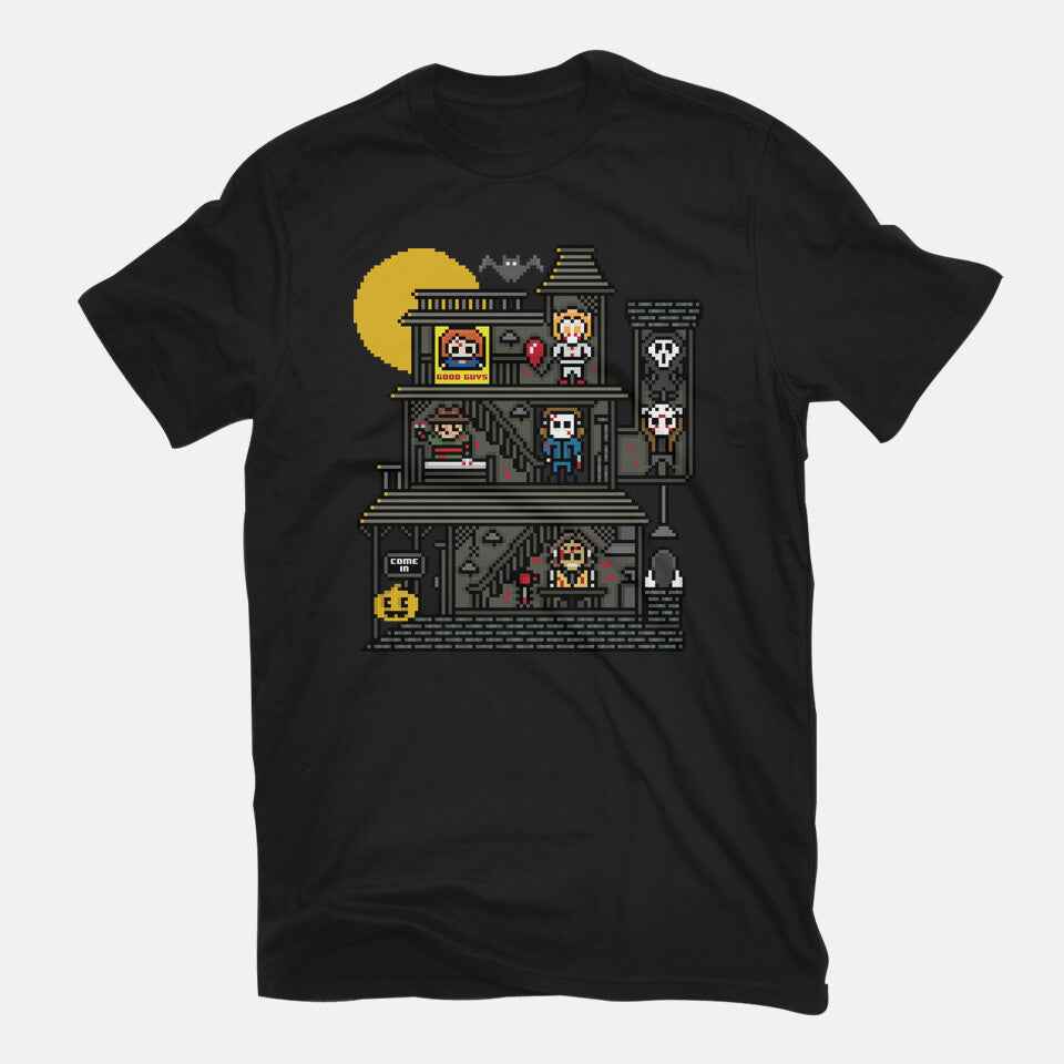 Haunted Pixels – Halloween Graphic T-Shirt