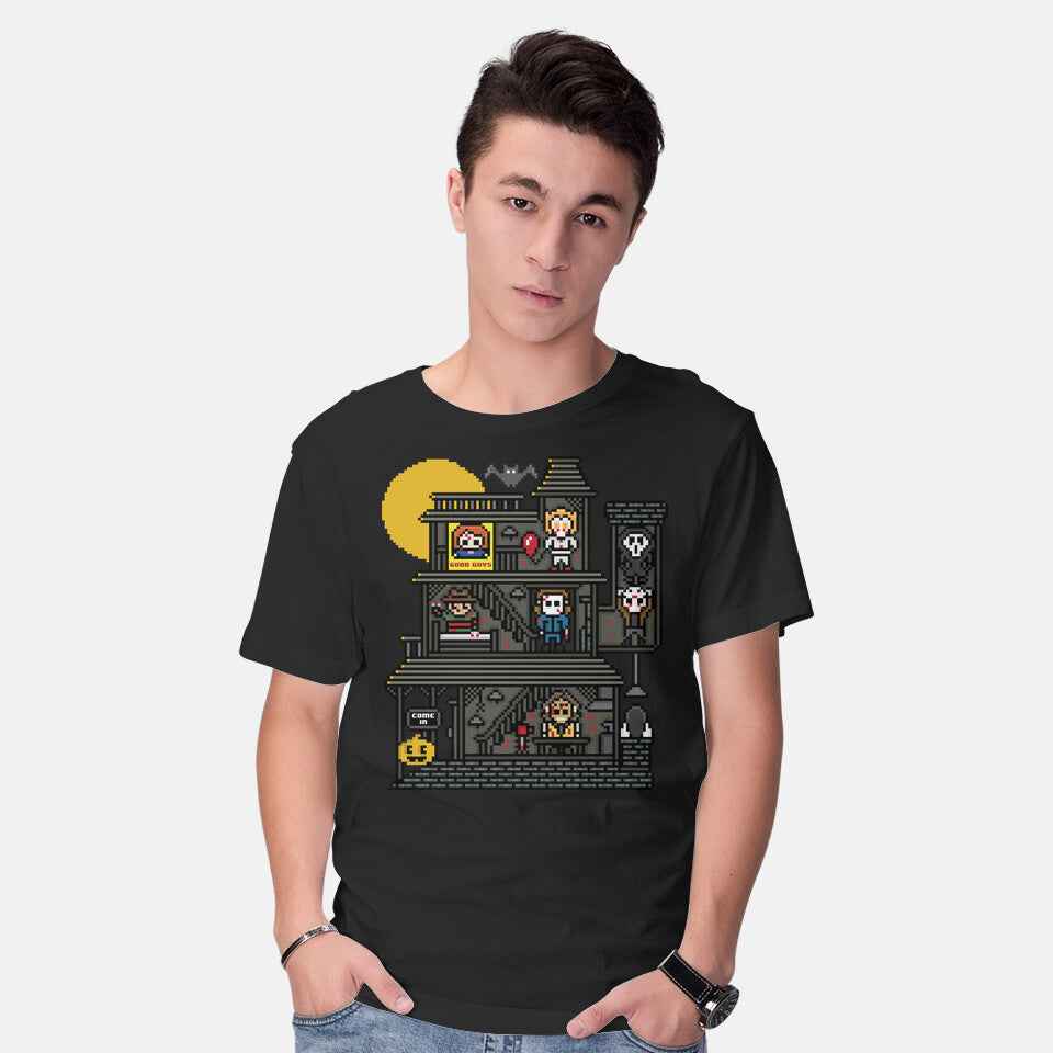 Haunted Pixels – Halloween Graphic T-Shirt