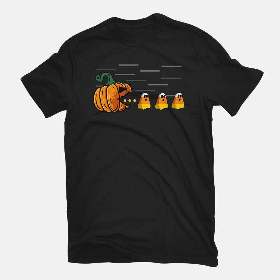 Candy Corn Hunter – Halloween Graphic T-Shirt