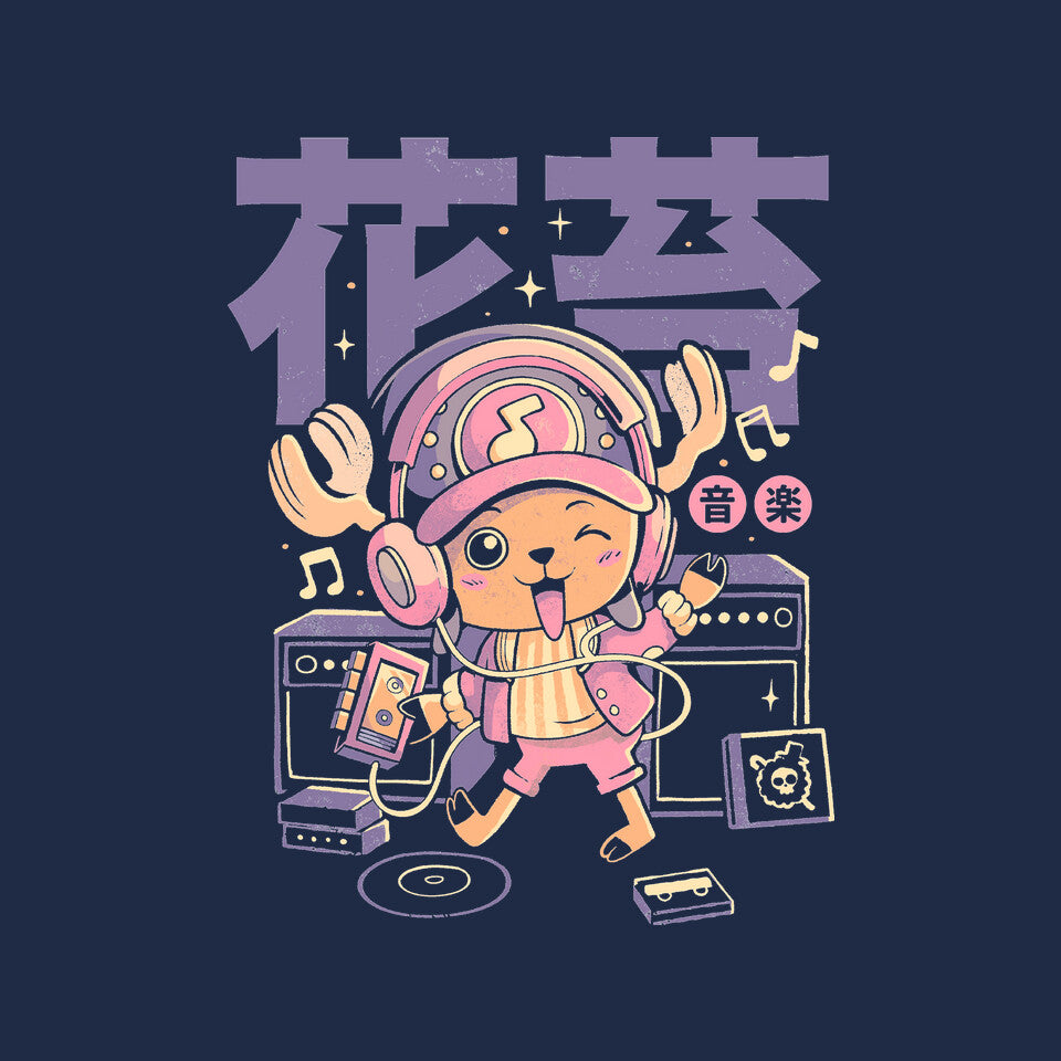 Feel The Wave – Anime Graphic T-Shirt design artwork for navy graphic T-shirt