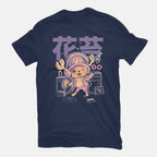Feel The Wave – Anime Graphic T-Shirt in navy, flat-lay product view