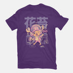 Feel The Wave – Anime Graphic T-Shirt in purple, flat-lay product view
