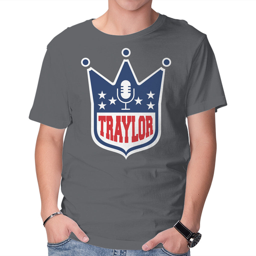 Traylor – Music Graphic T-Shirt in charcoal, product display
