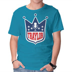 Traylor – Music Graphic T-Shirt in turquoise, product display