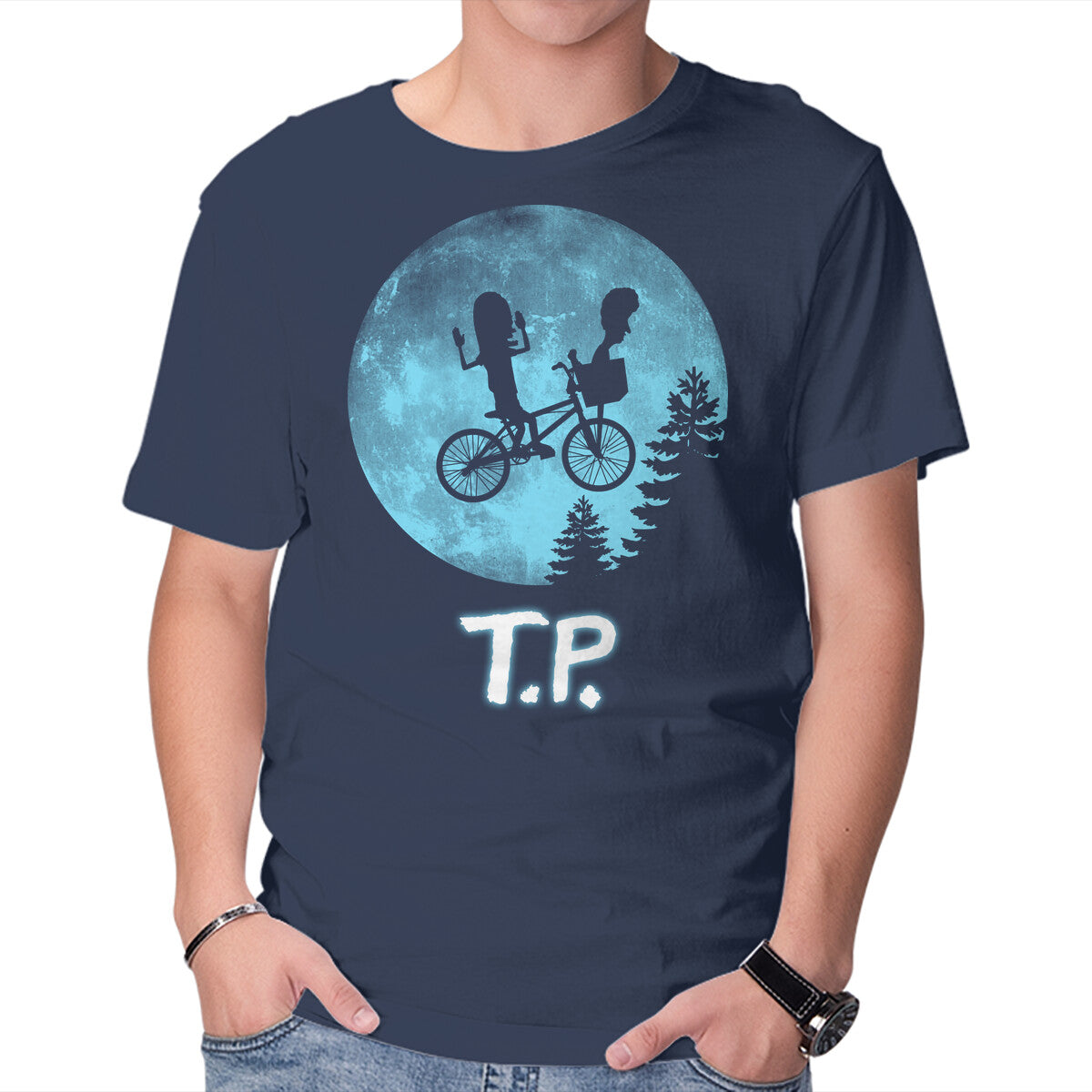 T.P. – Sci-Fi Graphic T-Shirt in navy, product display