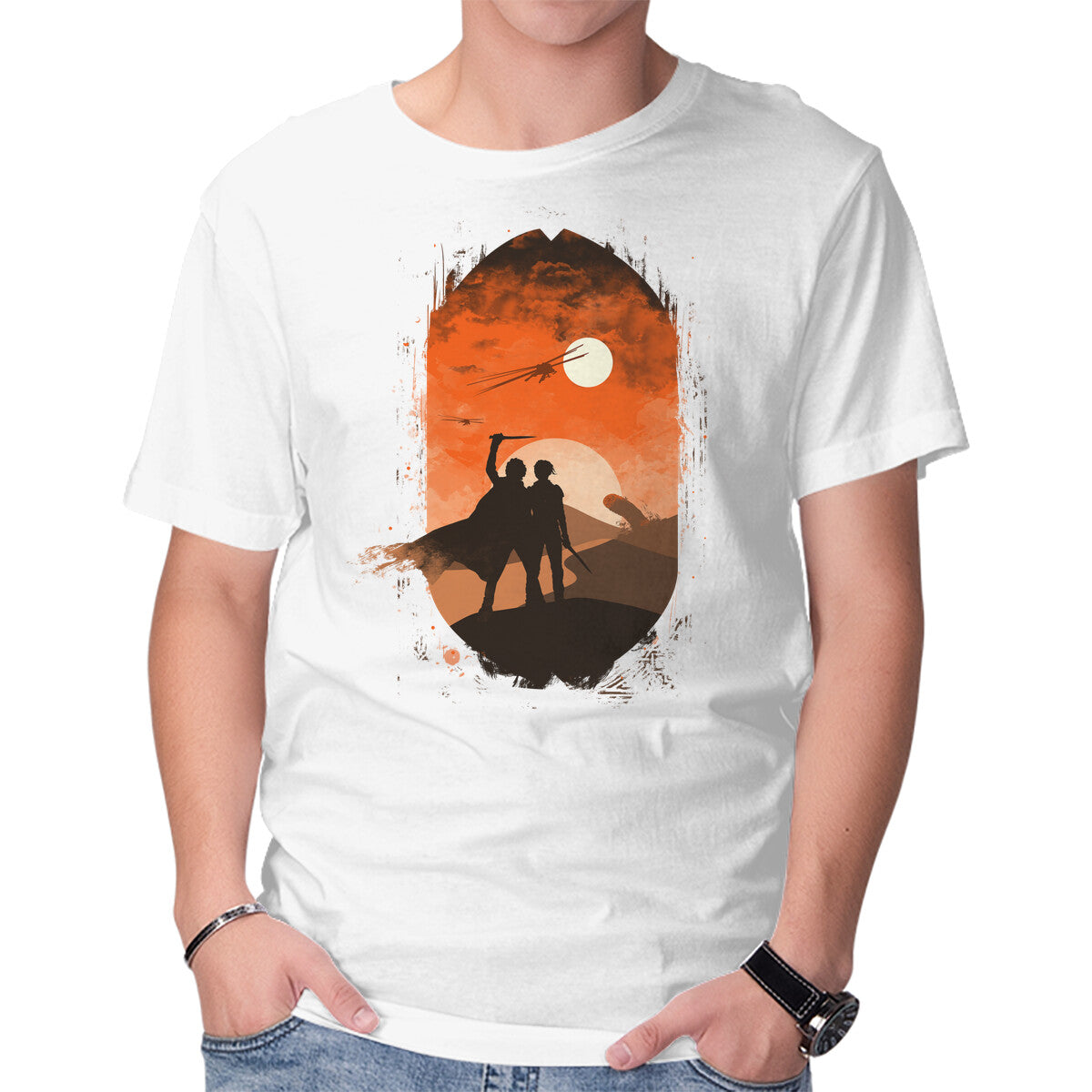 Rakis – Sci-Fi Graphic T-Shirt in white, product display