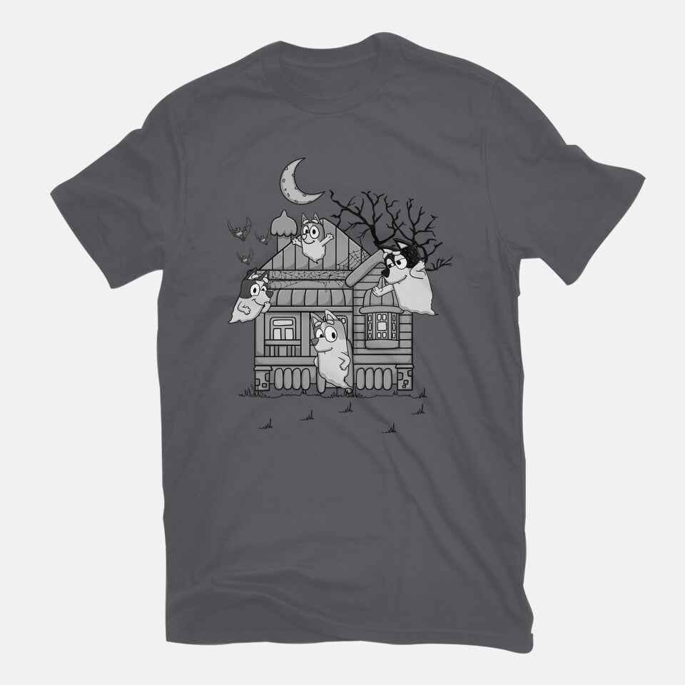 Bluey Haunted House – Dog Graphic T-Shirt