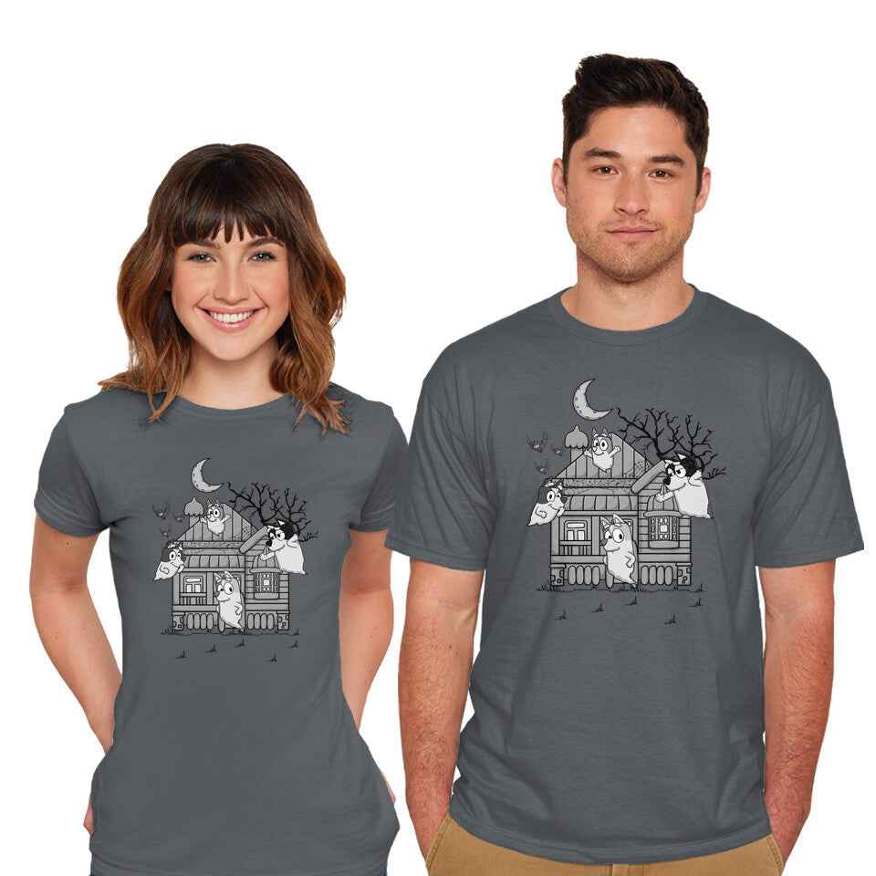 Bluey Haunted House – Dog Graphic T-Shirt
