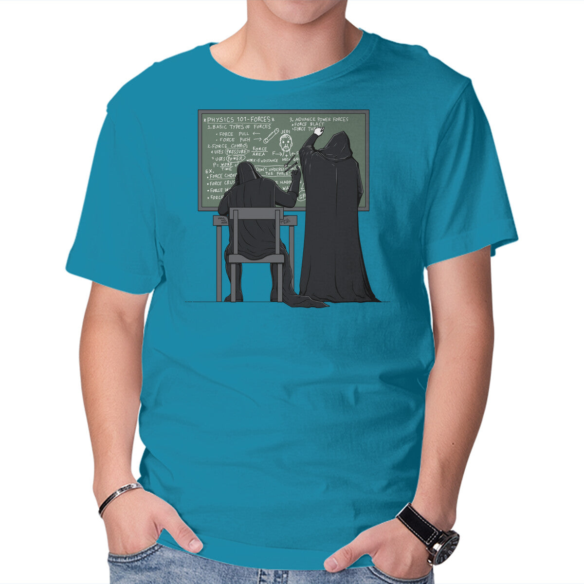 Force 101 – Sci-Fi Graphic T-Shirt in turquoise, product display