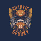 Chaotic Spooky Halloween RPG – Halloween Graphic T-Shirt design artwork for navy graphic T-shirt