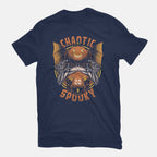 Chaotic Spooky Halloween RPG – Halloween Graphic T-Shirt in navy, flat-lay product view