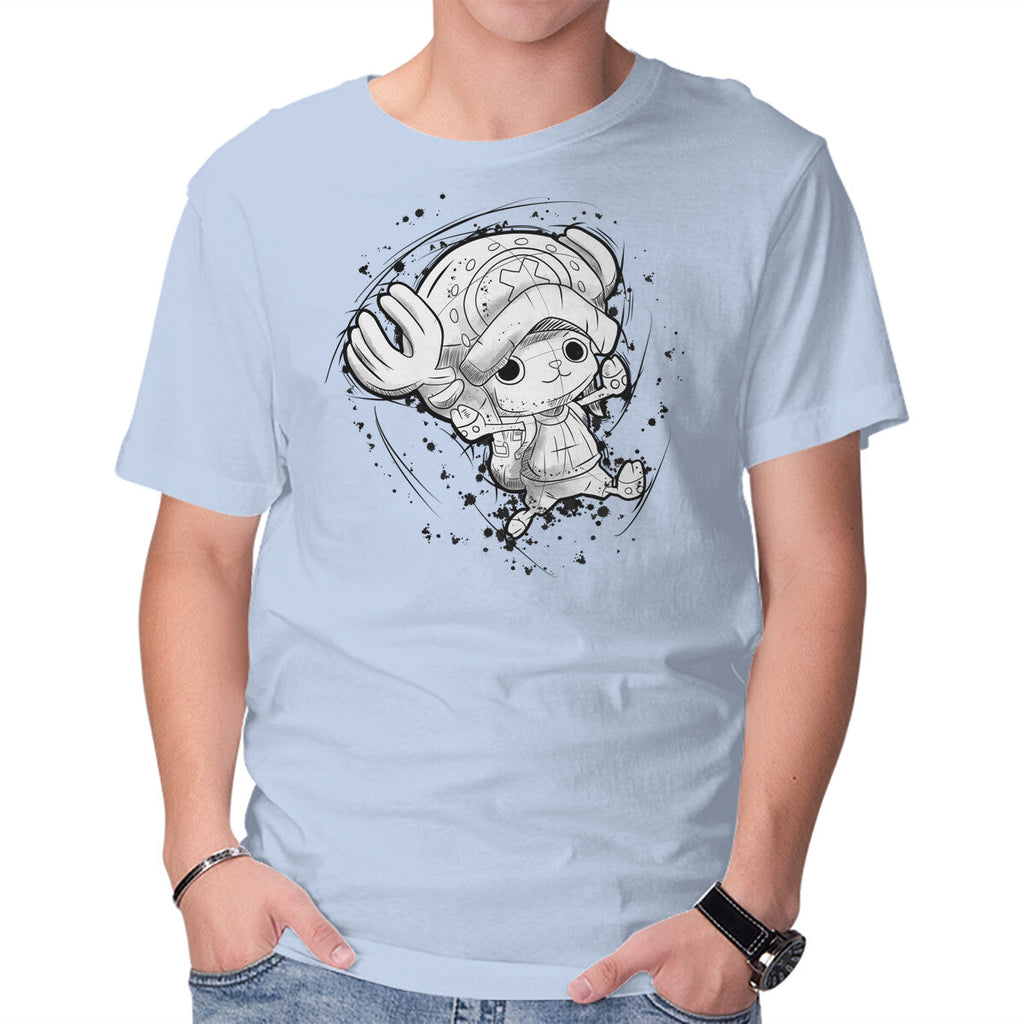 Nakama Sketch – Anime Graphic T-Shirt in blue, product display