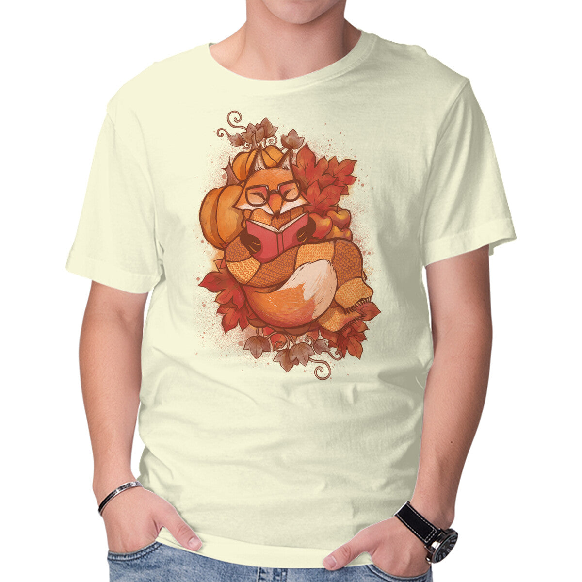 Autumn Reader – Animal Graphic T-Shirt