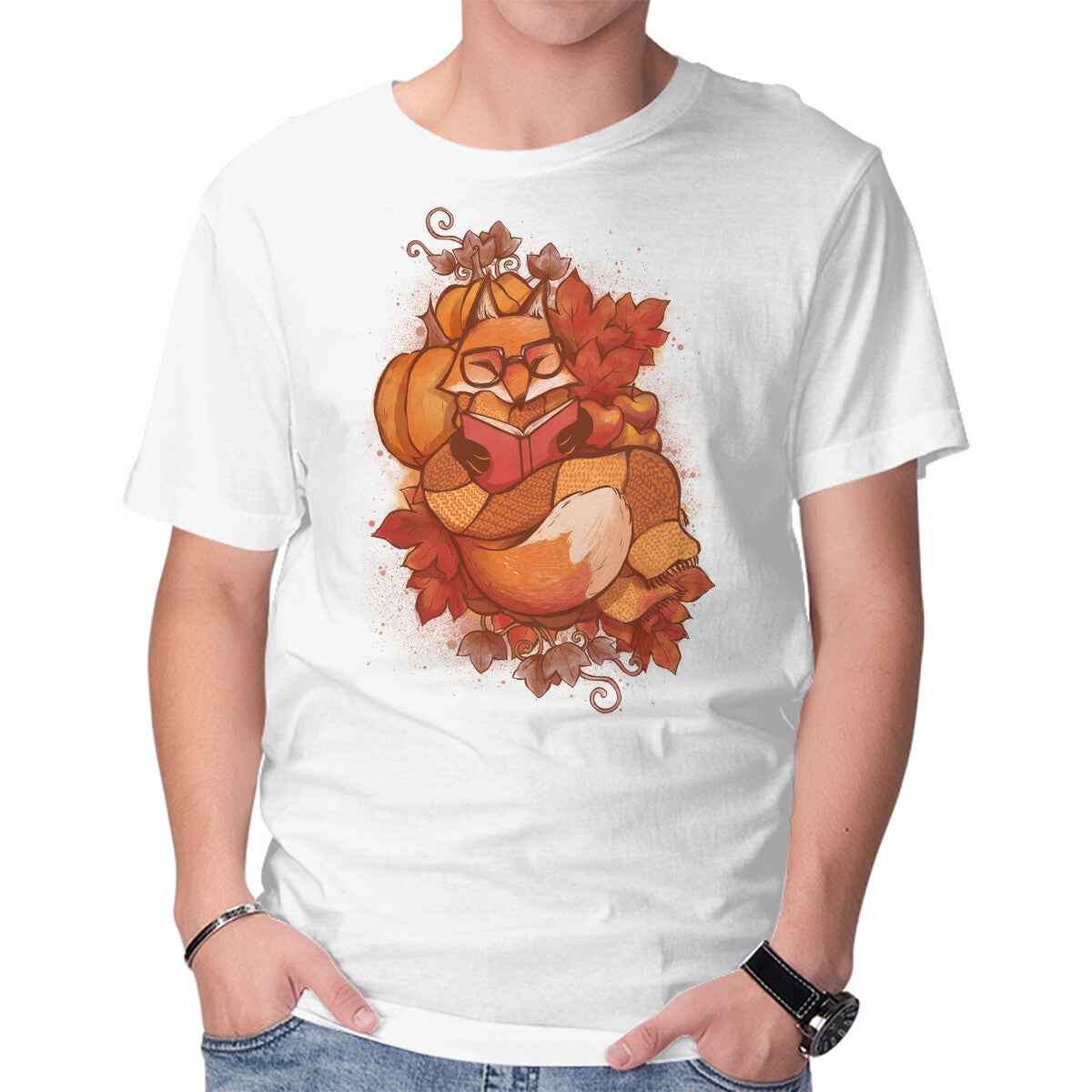 Autumn Reader – Animal Graphic T-Shirt
