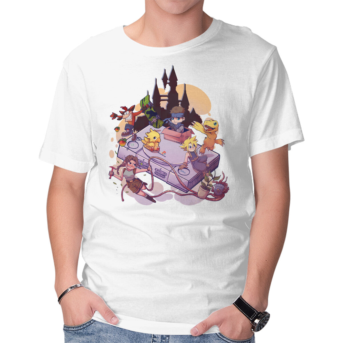Nostalgic Players – Gaming Graphic T-Shirt in white, product display