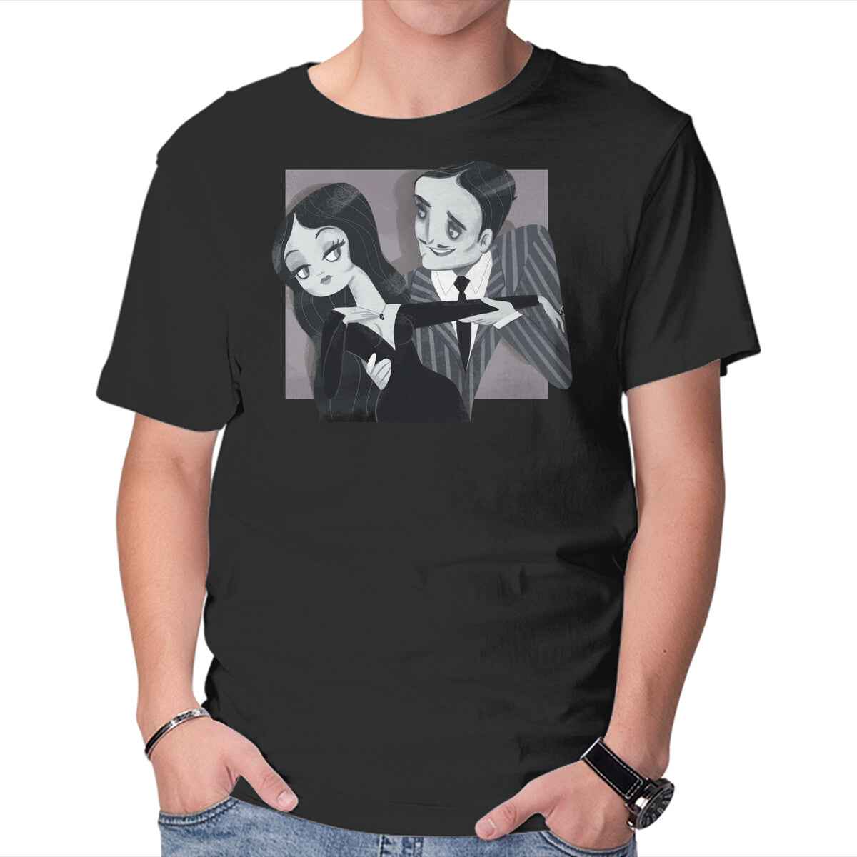 Black And White Love – Halloween Graphic T-Shirt