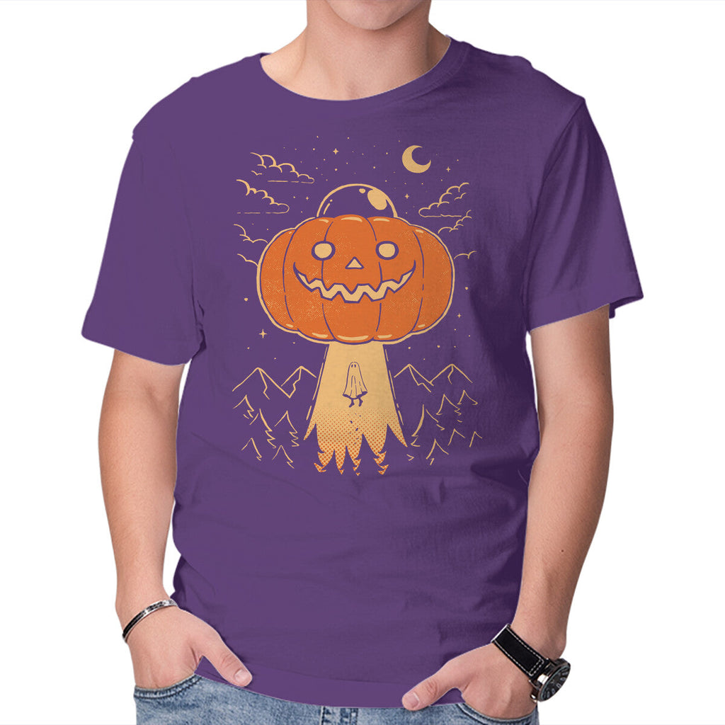 I Believe In Halloween – Halloween Graphic T-Shirt in purple, product display