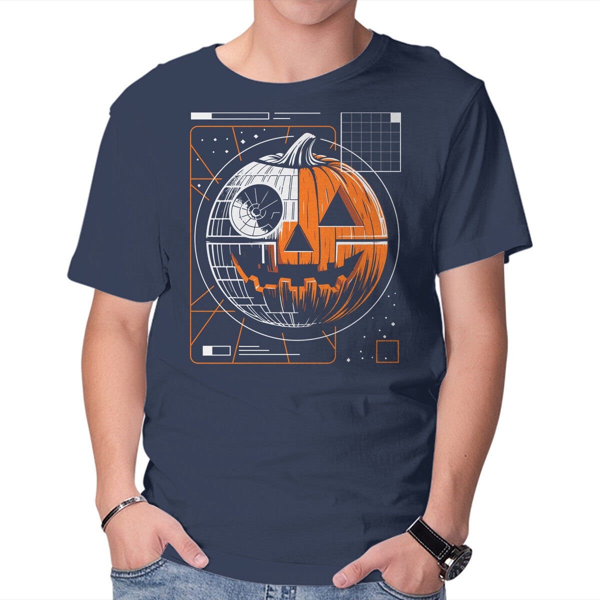 The Ultimate Weapon – Halloween Graphic T-Shirt in navy, product display