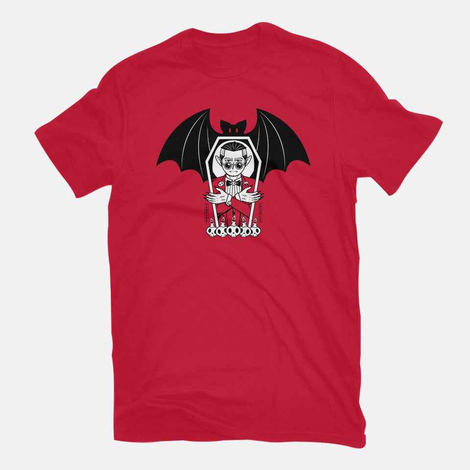 Vampire In Red Tux – Halloween Graphic T-Shirt