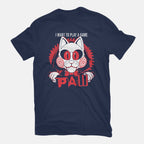 PAW – Cat Graphic T-Shirt in navy, flat-lay product view