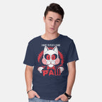 Model wearing navy PAW – Cat Graphic T-Shirt