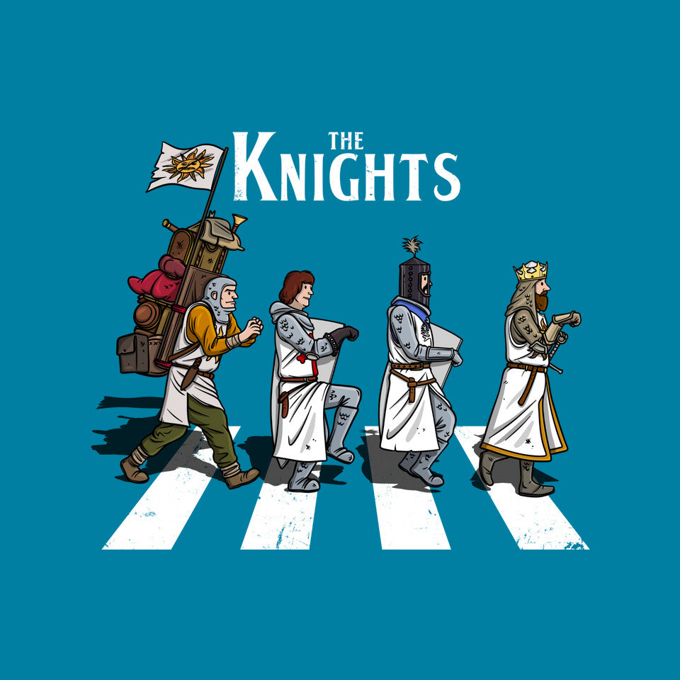 The Knights – Music Graphic T-Shirt design artwork for turquoise graphic T-shirt