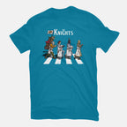The Knights – Music Graphic T-Shirt in turquoise, flat-lay product view