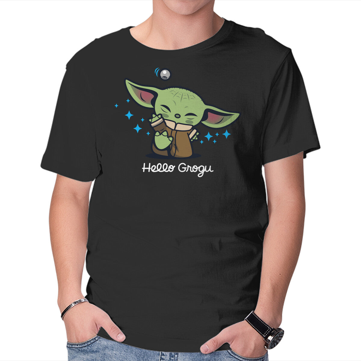 Hello Child – Sci-Fi Graphic T-Shirt in black, product display