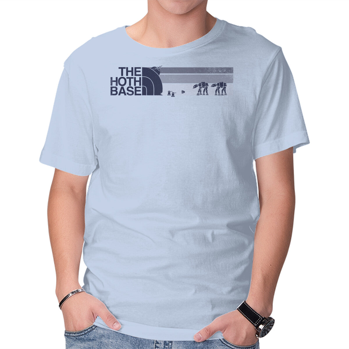The Hoth Base – Sci-Fi Graphic T-Shirt in blue, product display