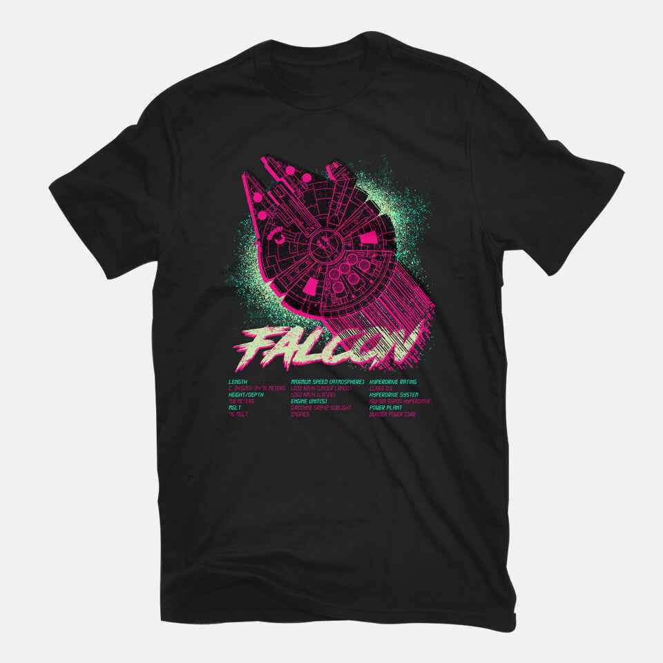 Falcon Technical Specs – Sci-Fi Graphic T-Shirt