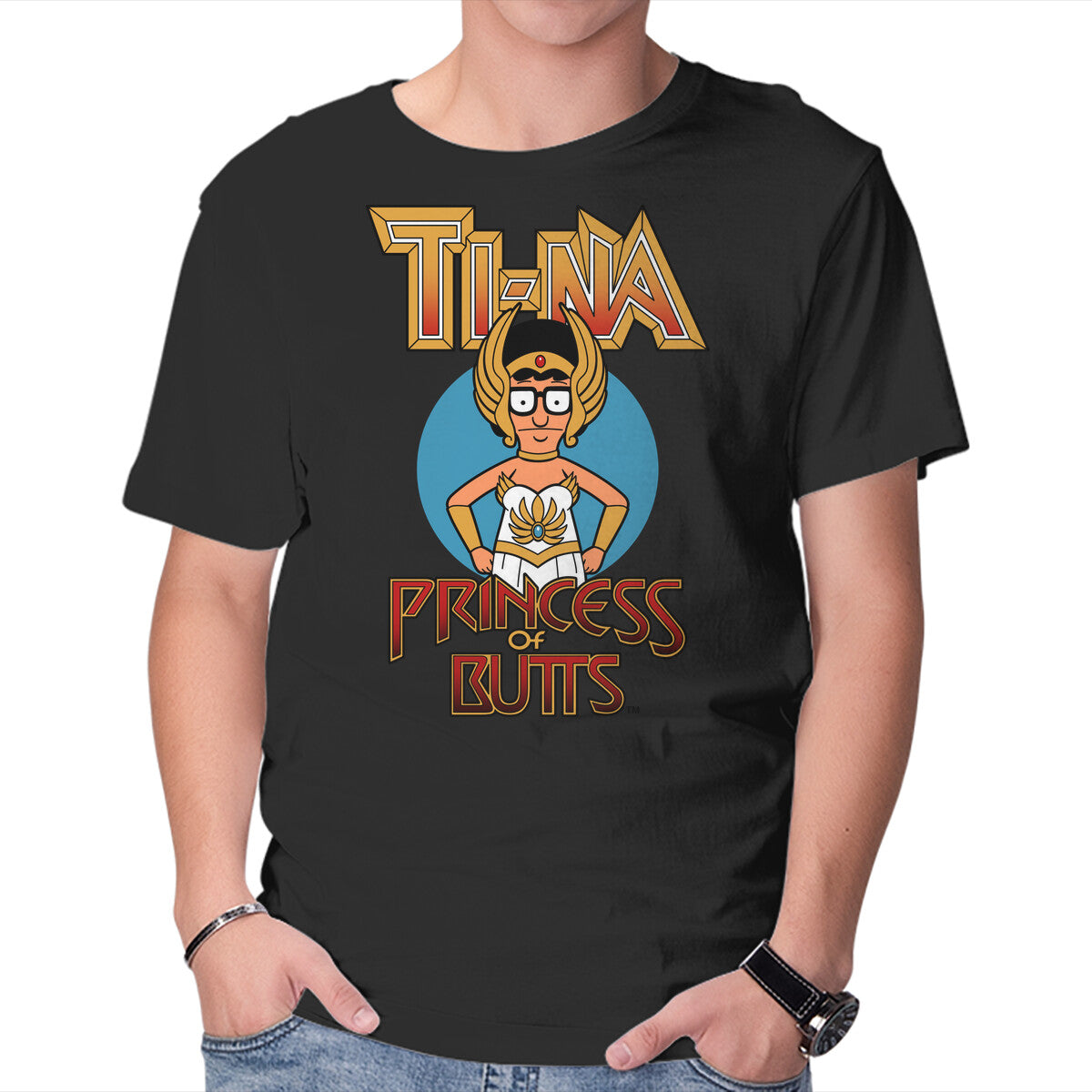 Princess Of Butts – Fantasy Graphic T-Shirt in black, product display