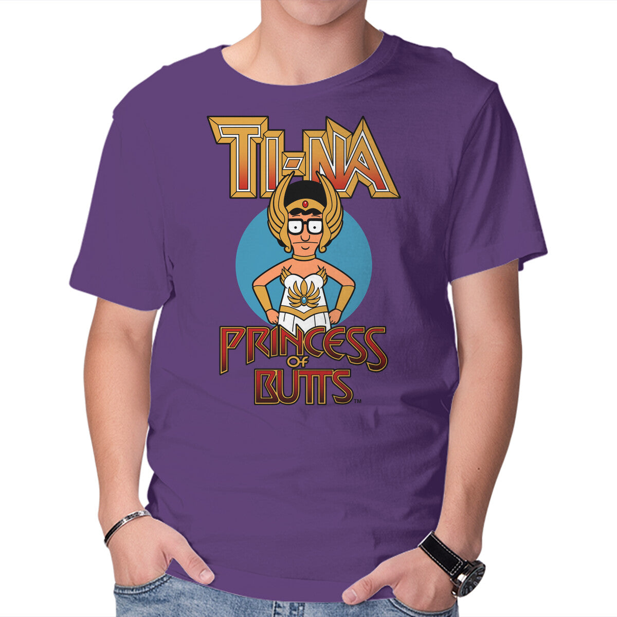 Princess Of Butts – Fantasy Graphic T-Shirt in purple, product display
