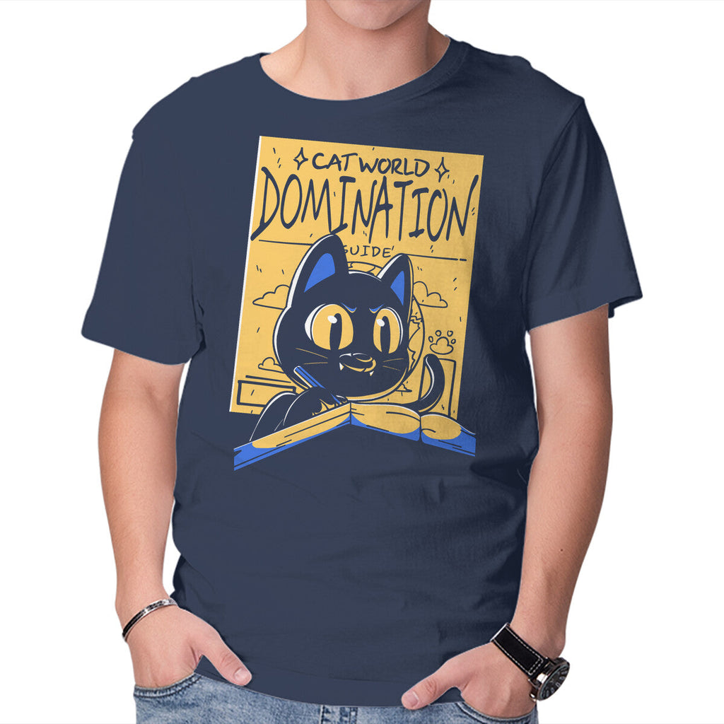Cat Masterplan – Cat Graphic T-Shirt in navy, product display