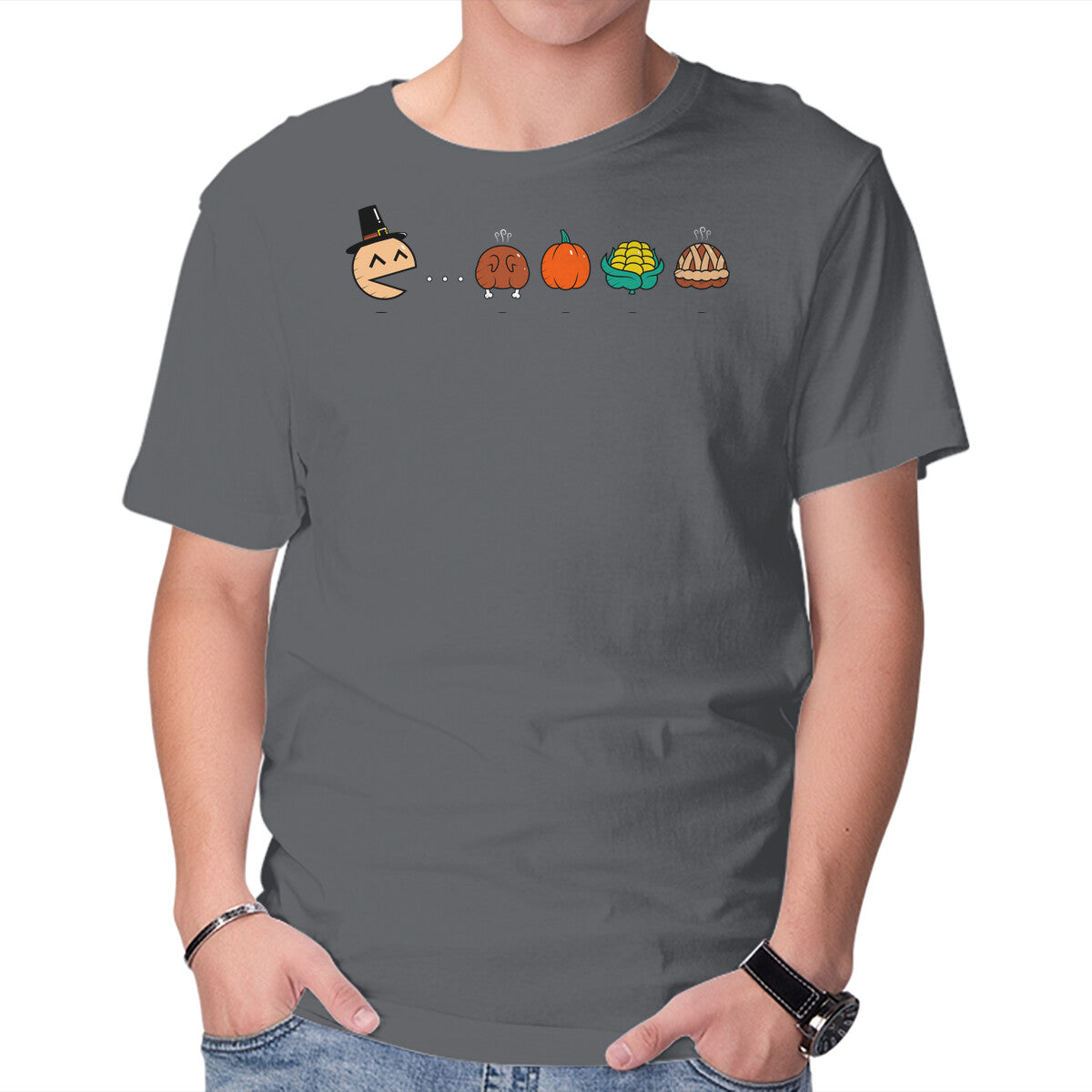 PACS-Giving Day – Gaming Graphic T-Shirt in charcoal, product display