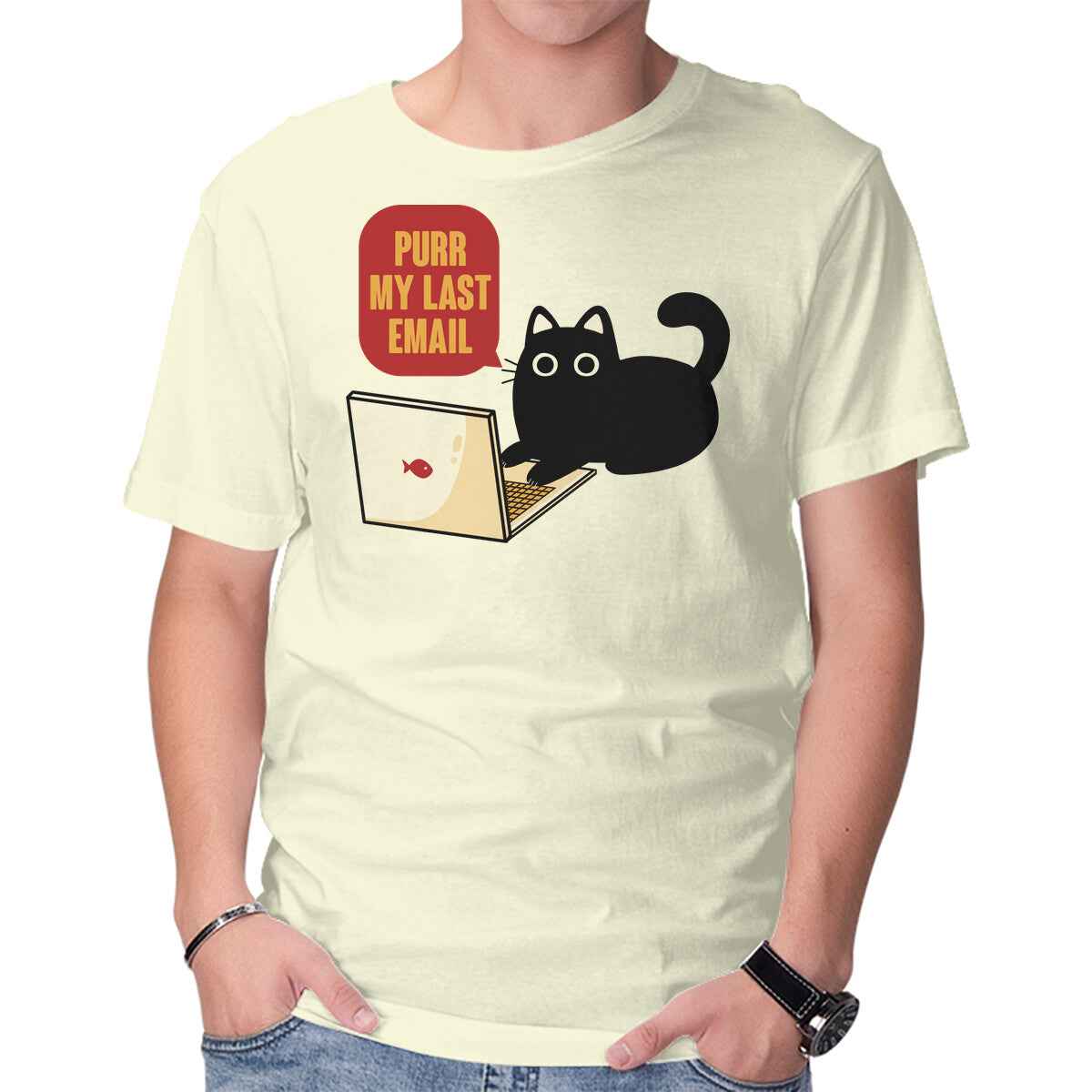 Purr My Last Email – Cat Graphic T-Shirt