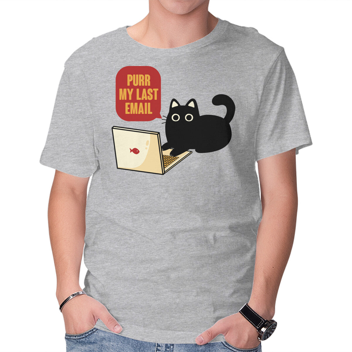 Purr My Last Email – Cat Graphic T-Shirt