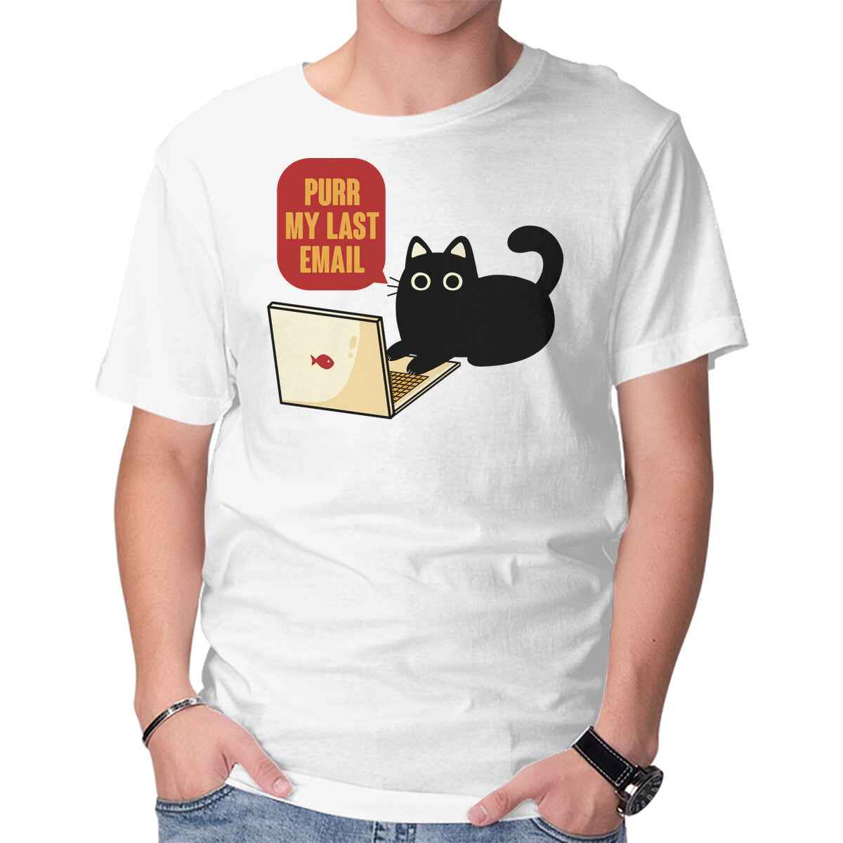 Purr My Last Email – Cat Graphic T-Shirt