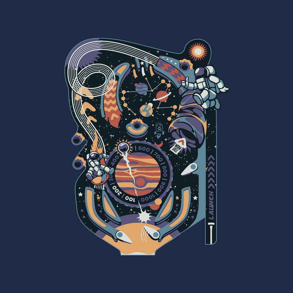 Pinball Space Machine – Gaming Graphic T-Shirt
