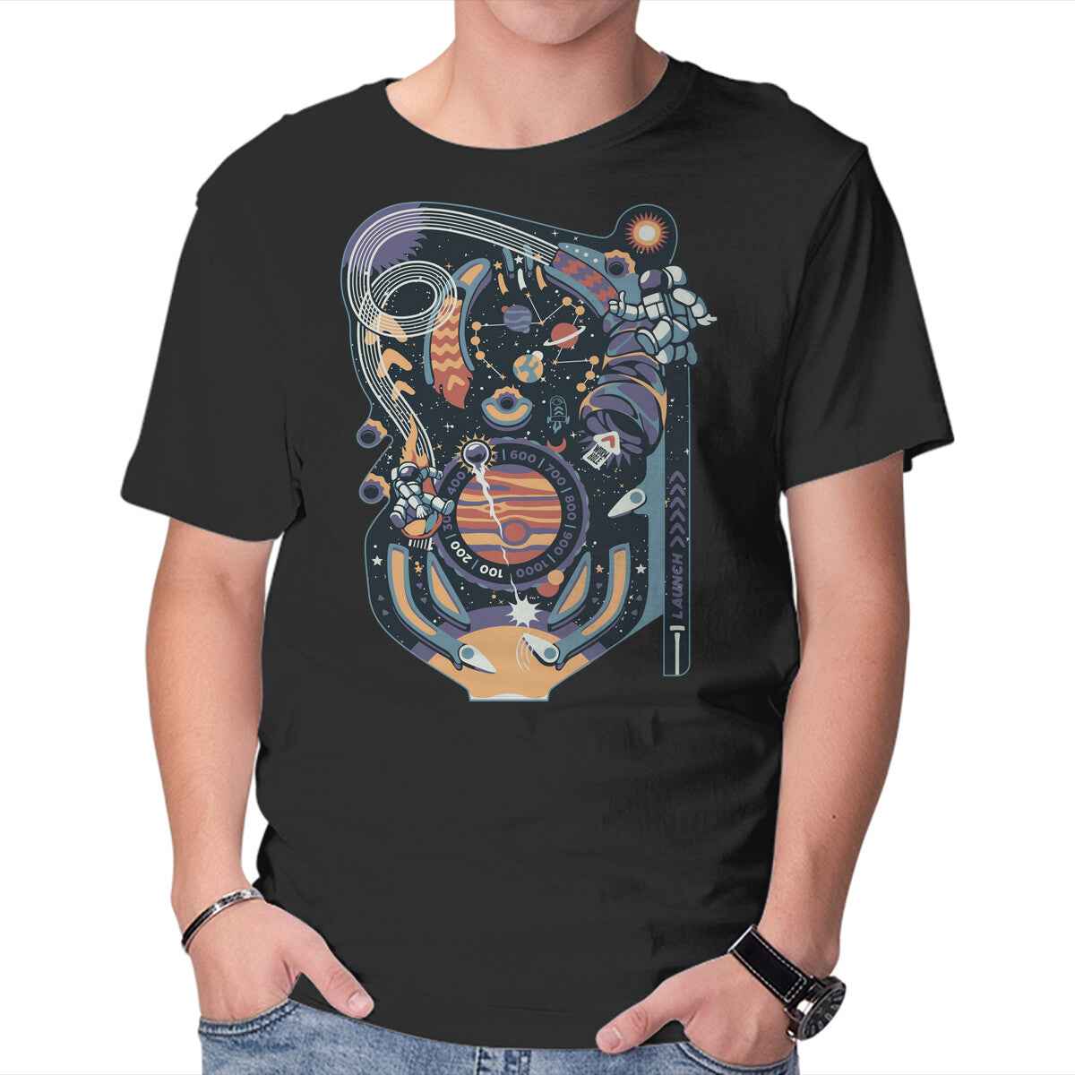 Pinball Space Machine – Gaming Graphic T-Shirt