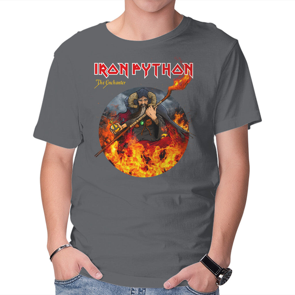 Iron Python – Music Graphic T-Shirt in charcoal, product display