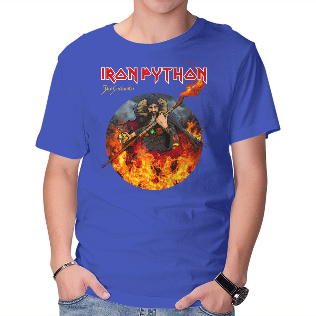 Iron Python – Music Graphic T-Shirt in royal blue, product display