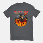 Iron Python – Music Graphic T-Shirt in charcoal, flat-lay product view