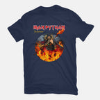 Iron Python – Music Graphic T-Shirt in navy, flat-lay product view