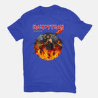 Iron Python – Music Graphic T-Shirt in royal blue, flat-lay product view