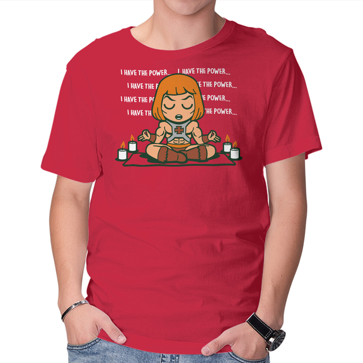 He-Mantra – Fantasy Graphic T-Shirt in red, product display