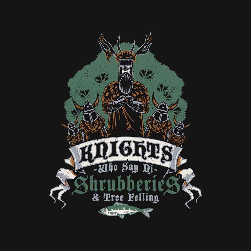 Knightly Shrubberies And Tree Felling – Movie Graphic T-Shirt