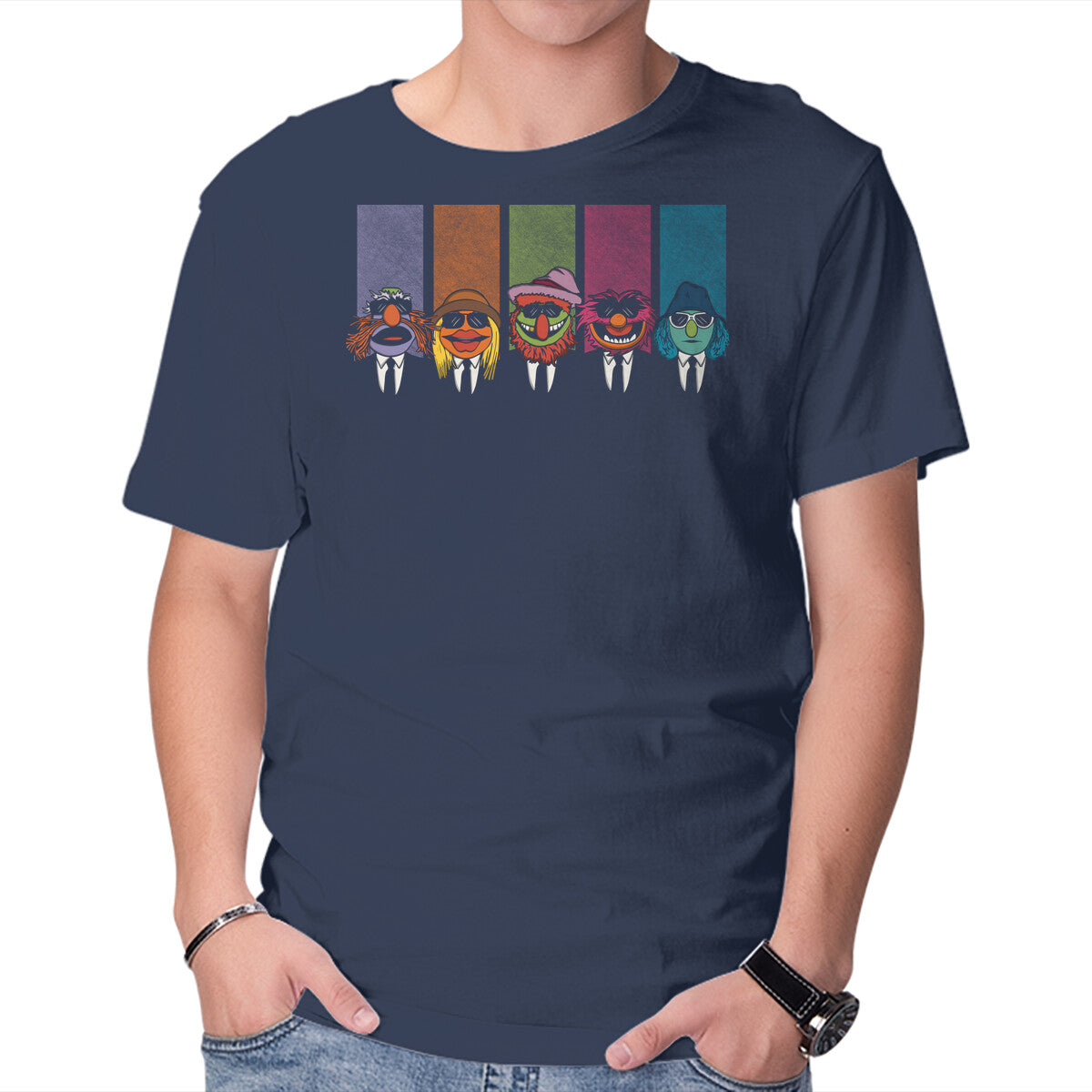 Reservoir Mayhem – Animal Graphic T-Shirt in navy, product display